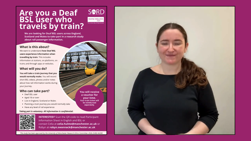 Dummy video preview image for video: BSL RAIL PLJ Poster in BSL