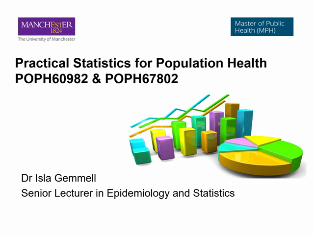 Dummy video preview image for video: Practical Statistics for Population Health 2026/27