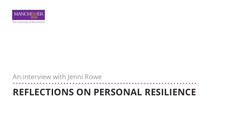 Dummy video preview image for video: Reflections on Personal Resilience - An Interview with Jenni Rowe