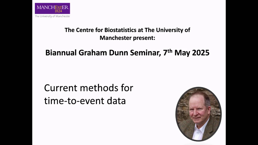 Dummy video preview image for video: Graham Dunn Seminar on Current methods for time-to-event data