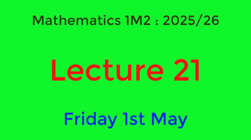 Dummy video preview image for video: 1M2_2025_26_Lecture_21