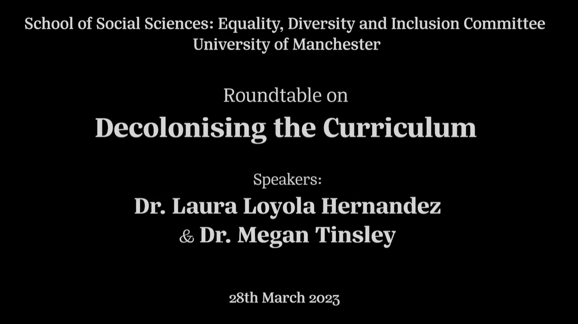 Dummy video preview image for video: Decolonising the curriculum